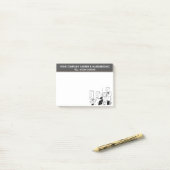 Barber- en hairdressing-Cartoon voor persoonlijke  Post-it® Notes (Op bureau)