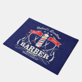 Barber Entrance deur Mat Blue (Schuin)
