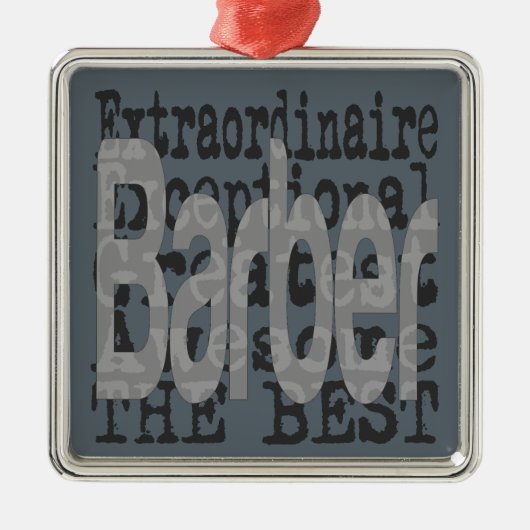 Barber Extraordinaire Metalen Ornament (Voorkant)
