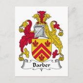 Barber Family Crest Briefkaart (Voorkant)