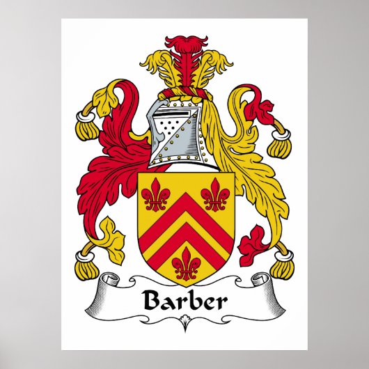 Barber Family Crest Poster (Voorkant)
