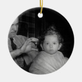 Barber - First Haircut Keramisch Ornament (Voorkant)