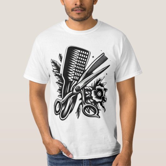  Barber Flash Tattoo" T-shirt (Voorkant)
