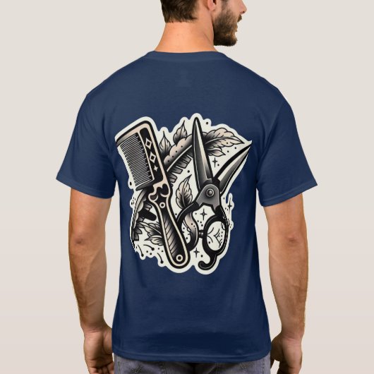 Barber Flash Tattoo T-shirt 👕 (Achterkant)