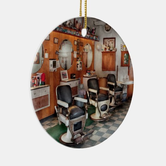 Barber - Frenchtown Barbers  Keramisch Ornament (Rechts)