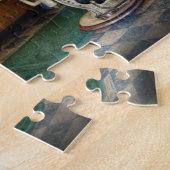 Barber - Frenchtown, NJ - Twee oude barberstoelen Legpuzzel (Zijkant)