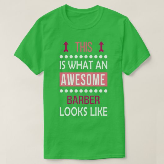 Barber Geweldige ziet er Funny Birthday kerst T-shirt (Design voorkant)