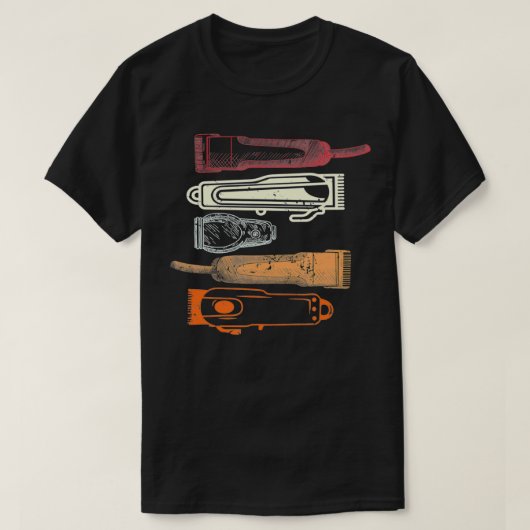  Barber Gift Haarstylist Retro Hair Clipper T-shirt (Design voorkant)