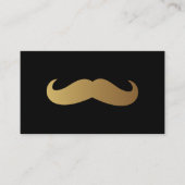 Barber Golden Mustache Professional QR Code Unieke Visitekaartje (Voorkant)