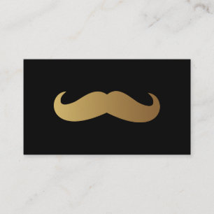 Barber Golden Mustache Professional QR Code Unieke Visitekaartje