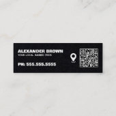 Barber Google Maps QR Mini Visitekaartje (Achterkant)