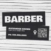 Barber Google Maps QR Mini Visitekaartje