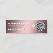 Barber Google Maps QR Mini Visitekaartje (Achterkant)