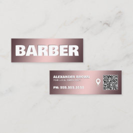 Barber Google Maps QR Mini Visitekaartje