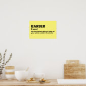 Barber Grappige Definitie Muurkunst Poster (Keuken)