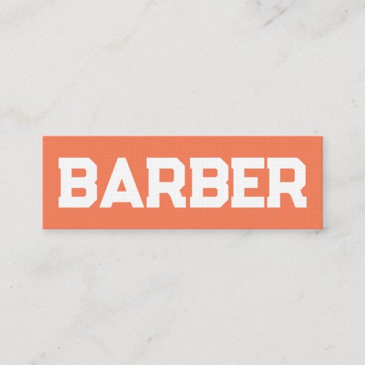 Barber Haar Peach Fuzz QR Mini Visitekaartje (Voorkant)