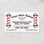 Barber Haarstylist | Hair Salon Visitekaartje (Achterkant)