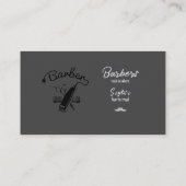 Barber Haarstylist Schaar Haar Silhouet Visitekaartje (Achterkant)