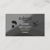 Barber Haarstylist Schaar Haar Silhouet Visitekaartje (Voorkant)