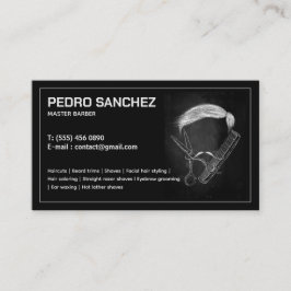 Barber Haarstylist tweetalig Spaans Visitekaartje