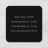 Barber Hair Cut Logo Vierkante Visitekaartje (Achterkant)