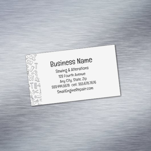 Barber Hair Dresser Stylist Magnetisch Visitekaartje (Voorbeeld)