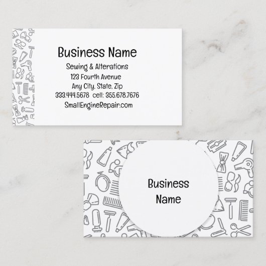 Barber Hair Dresser Stylist Visitekaartje (Voorkant / Achterkant)