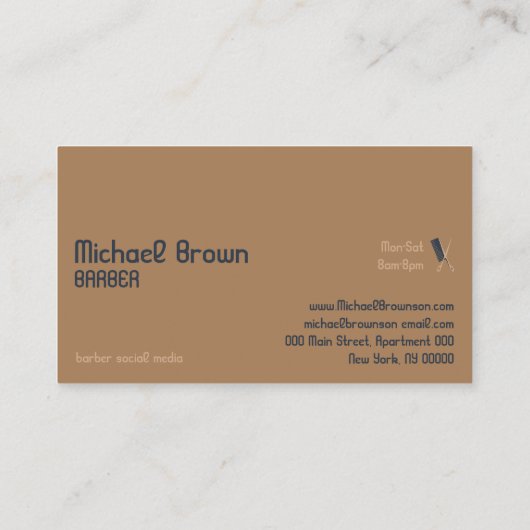 Barber Hair Salon kinder mannen vrouwen Visitekaartje (Achterkant)