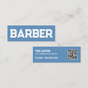 Barber Hair Salon QR Mini Visitekaartje