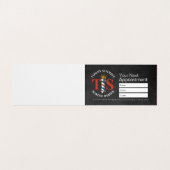 Barber Hair Shop Crown Barber Pole Afspraak Visitekaartje (Binnenkant ongevouwen)