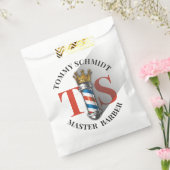 Barber Hair Shop King Crown Barber Pole Hair Salon Bedankzakje (Gezegeld)