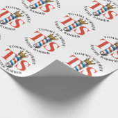 Barber Hair Shop King Crown Barber Pole Hair Salon Cadeaupapier (Hoek)