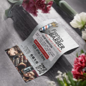 Barber Hair Shop King Crown Barber Pole Hair Salon Flyer