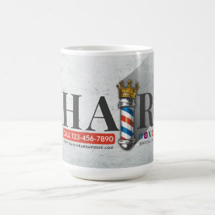 Barber Hair Shop King Crown Barber Pole Hair Salon Koffiemok