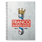 Barber Hair Shop King Crown Barber Pole Hair Salon Notitieboek (Voorkant)