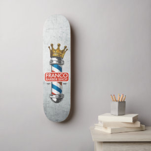 Barber Hair Shop King Crown Barber Pole Hair Salon Persoonlijk Skateboard