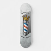 Barber Hair Shop King Crown Barber Pole Hair Salon Persoonlijk Skateboard (Voorkant)