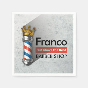 Barber Hair Shop King Crown Barber Pole Hair Salon Servet