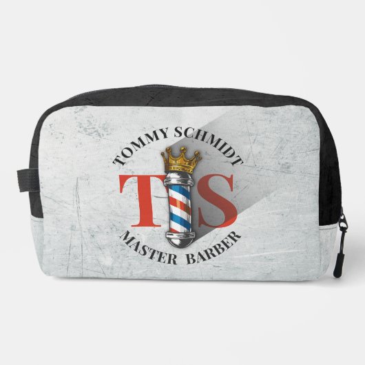 Barber Hair Shop King Crown Barber Pole Hair Salon Toilettasje (Voorkant)