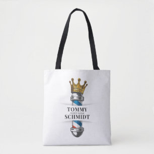 Barber Hair Shop King Crown Barber Pole Hair Salon Tote Bag