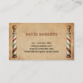 Barber Hair Stylist Barbershop  Kraft Visitekaartje (Achterkant)