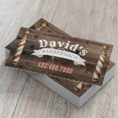 Barber Hair Stylist Barbershop Rustic Barn Wood Visitekaartje