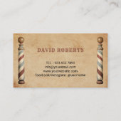 Barber Hair Stylist Barbershop Rustic Barn Wood Visitekaartje (Achterkant)