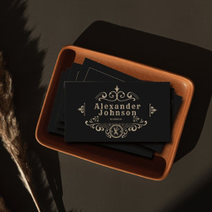 Barber Hair Stylist Barbershop  Zwart Visitekaartje