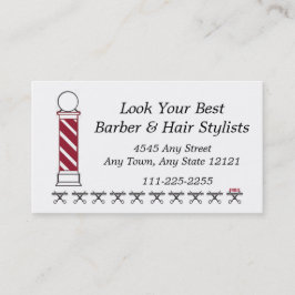 Barber Hair Stylist Customer Loyalty Punch Kaart -