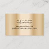 Barber Hair Stylist Hairdresser Barbershop Gold Visitekaartje (Achterkant)