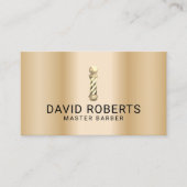 Barber Hair Stylist Hairdresser Barbershop Gold Visitekaartje (Voorkant)