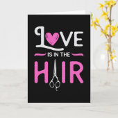 Barber Hair Stylist Hairdresser Scissors Hair Gift Kaart (Gele Bloem)