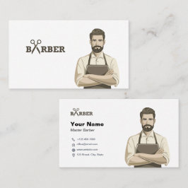 Barber Hair Stylist Moderne Eenvoudige Minimalist Visitekaartje