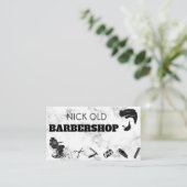Barber Hair Stylist moderne marmerluxe Visitekaartje (Staand voorkant)